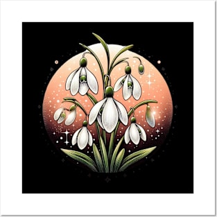 Spring Snowdrop - Spring vlowers Posters and Art